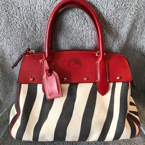 😍DOONEY & BOURKE ANIMAL PRINT RED LEATHER😍